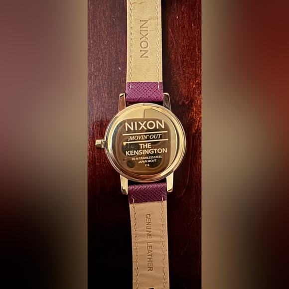 Nixon Kensington Bordeaux Rose Gold Leather Watch - Picture 5 of 5